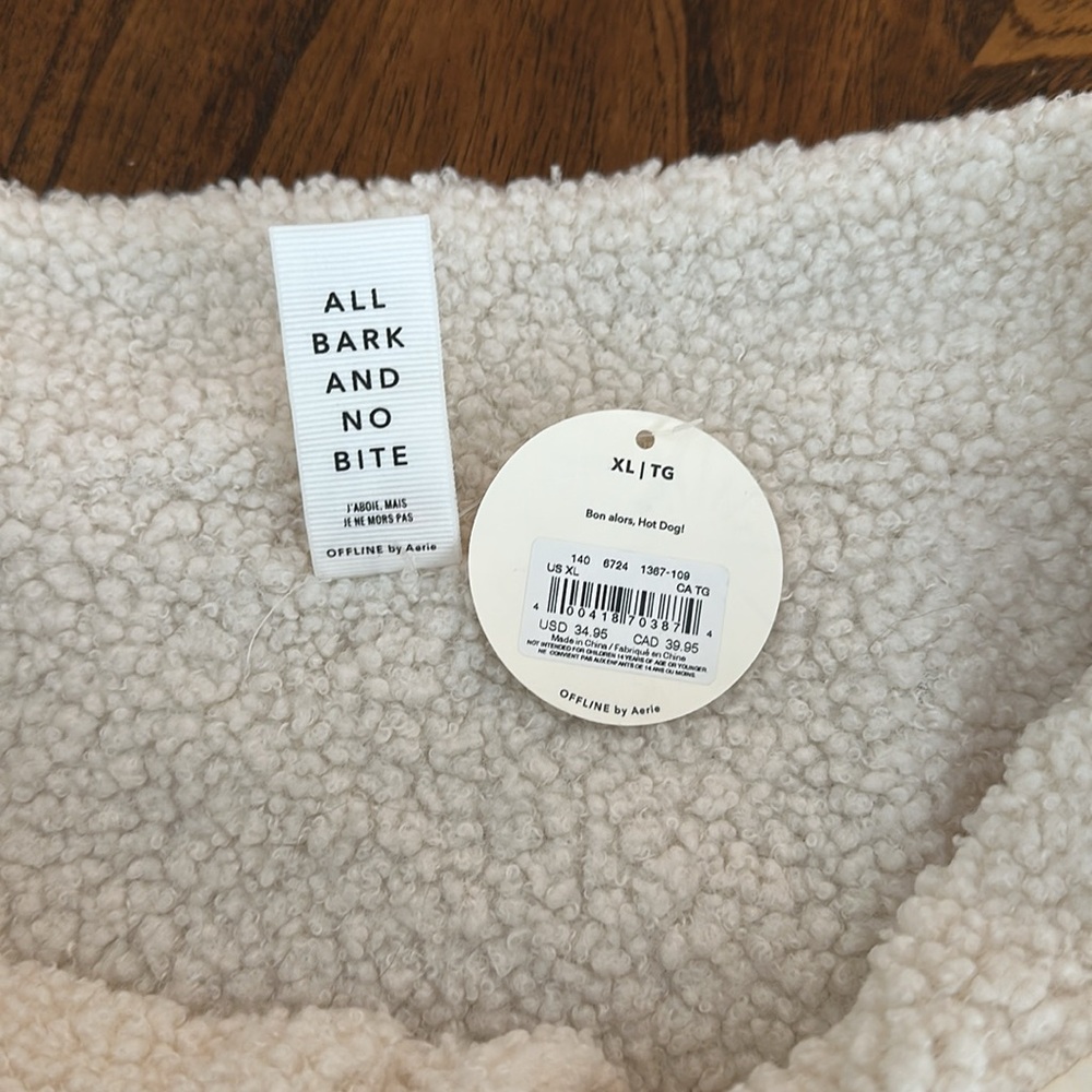 NWT Aerie Offleash Sherpa Fleece Dog Sweater XL - Picture 9 of 9